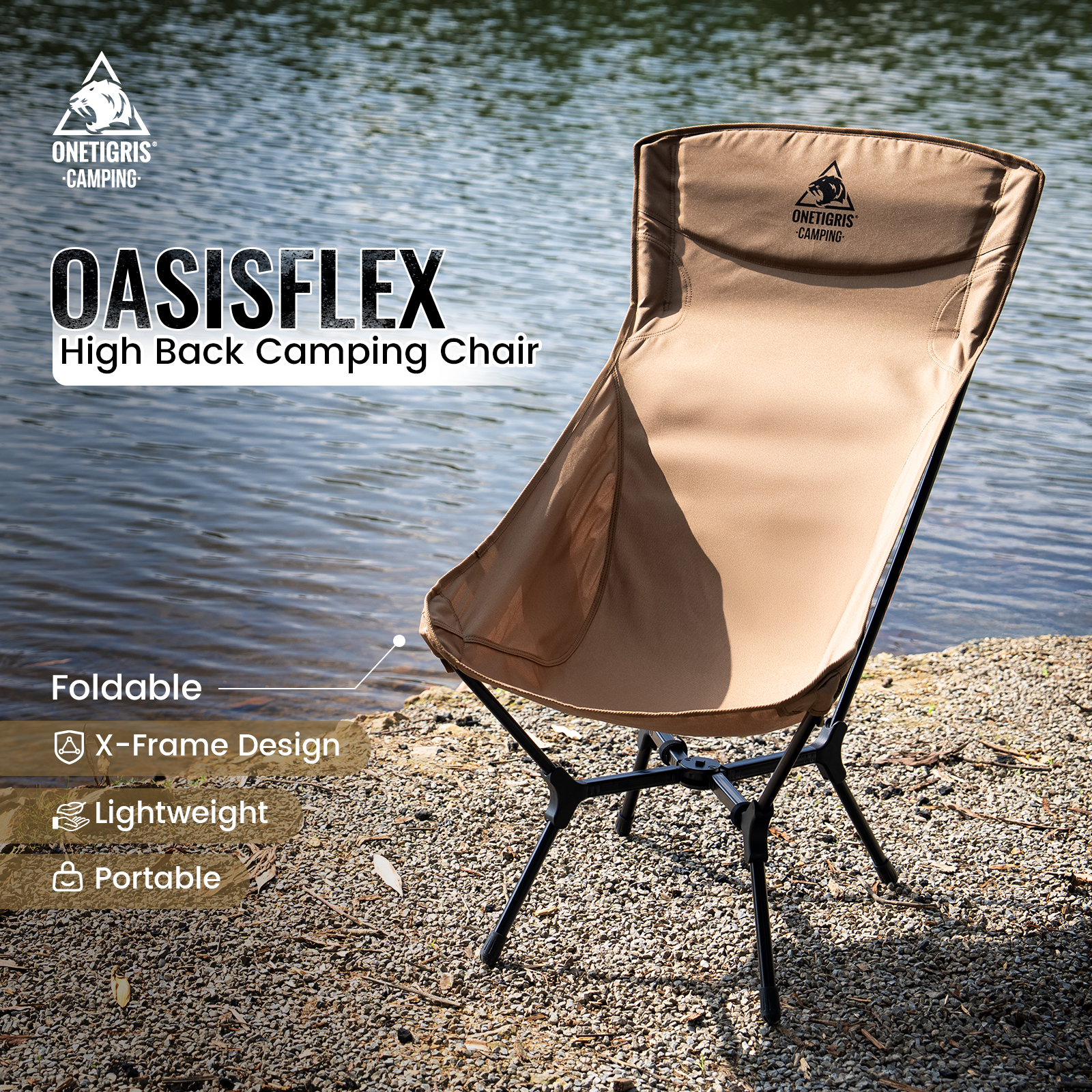 Outdoor Camping Table And Chairs - OneTigris Oasisflex Camping Folding Chair Lightweight