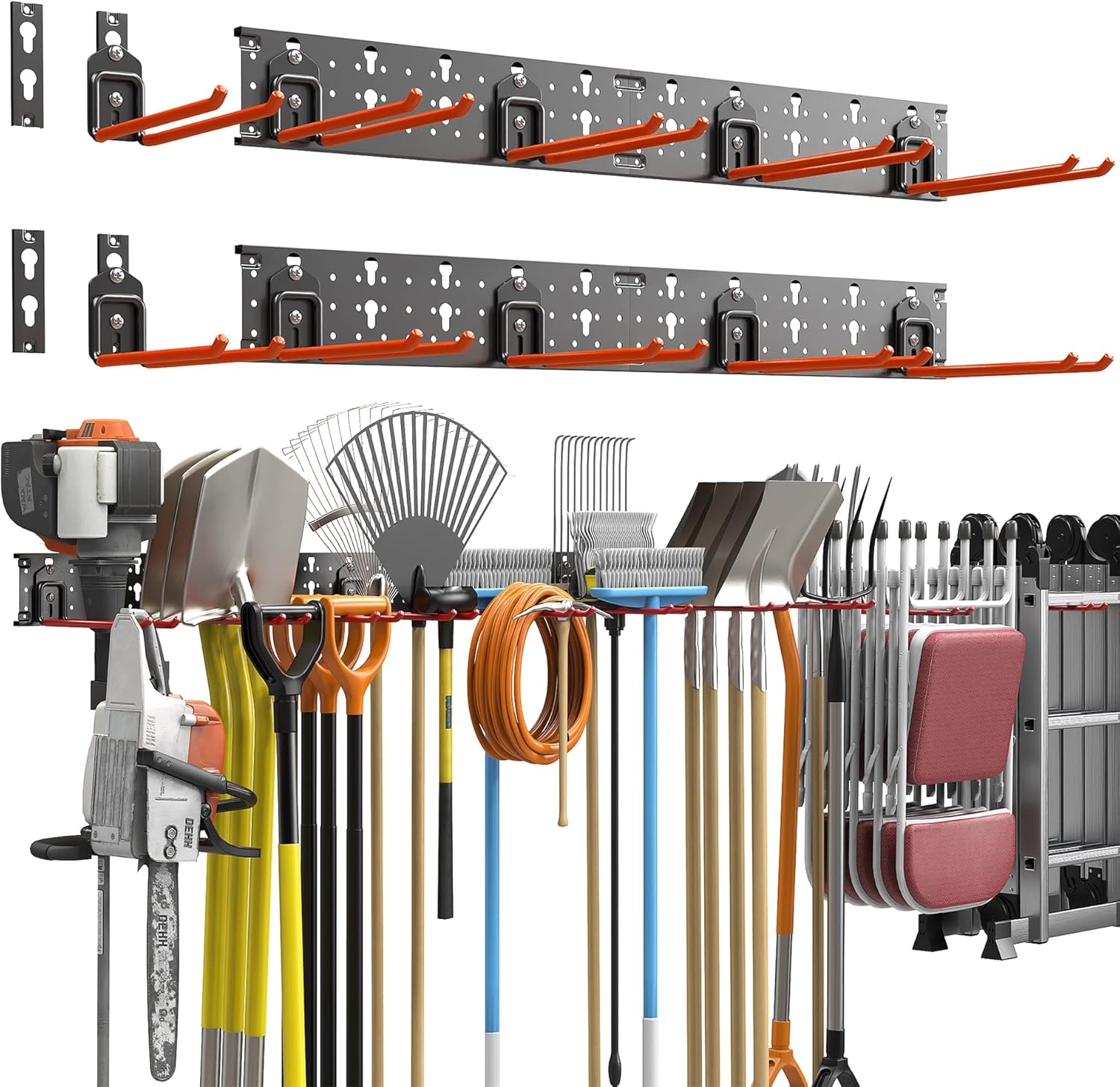 Folding Chair - Garden Tool Organizer Wall Mount, Garage