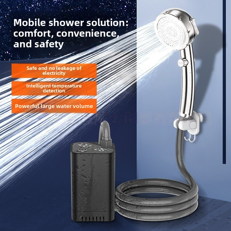 Outdoor Camping Showers - Outdoor camping shower, hiking portable electric