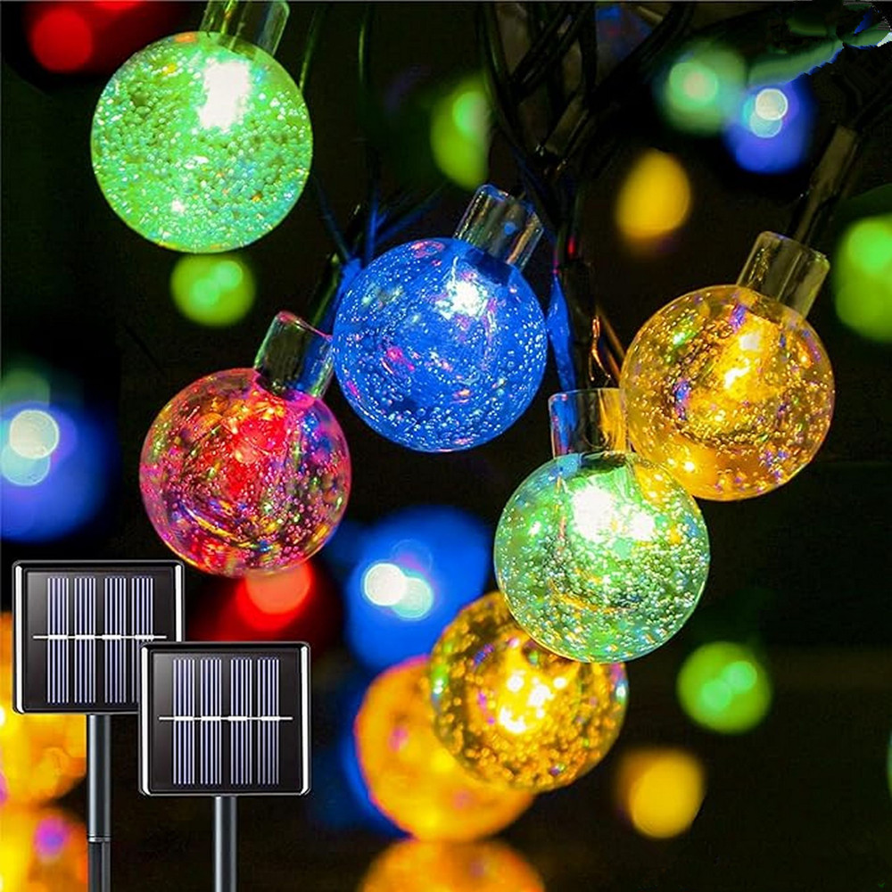 Outdoor Camping Lights String - 1pc Solar Crystal Ball Fairy String