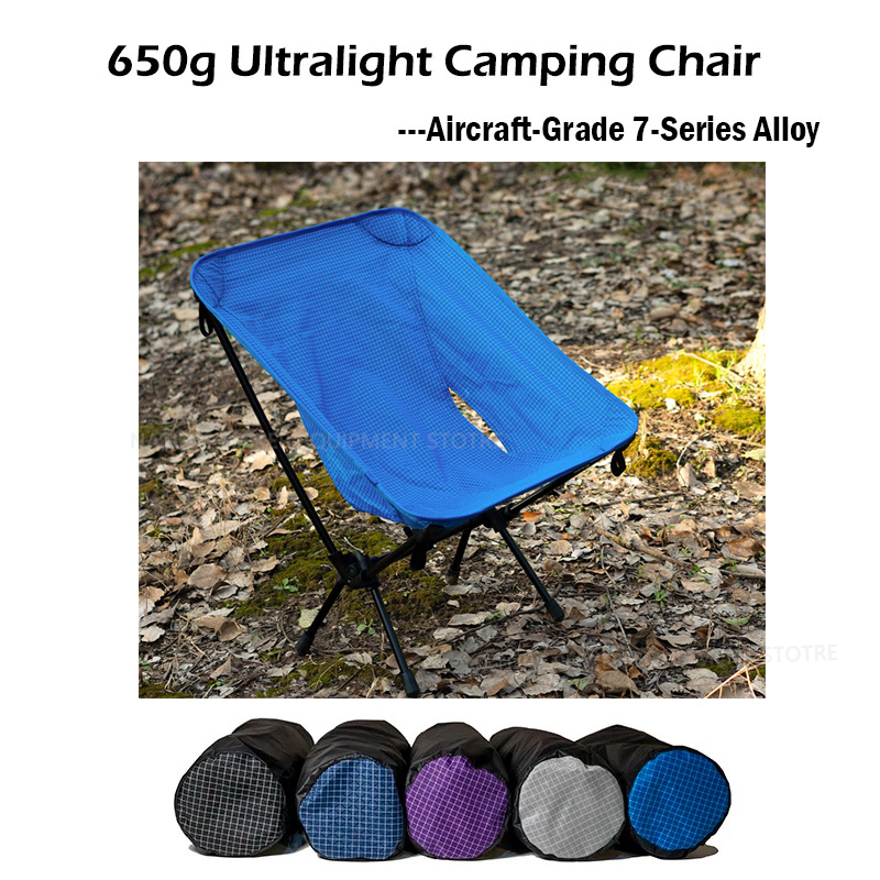 Outdoor Camping Table And Chairs - 650g Ultralight Folding Camping Chair XGrip