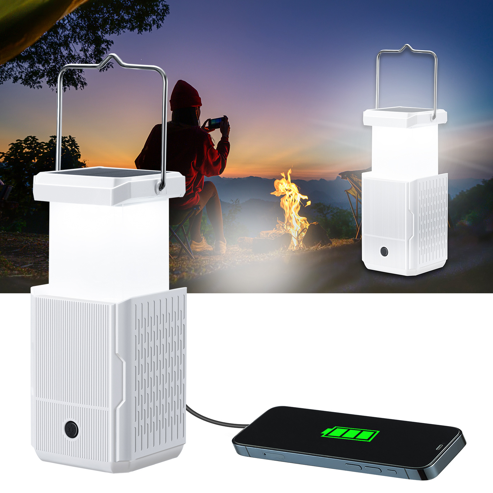 Outdoor Camping Activities - Multifunctional Outdoor Camping Lamp Solar Charging