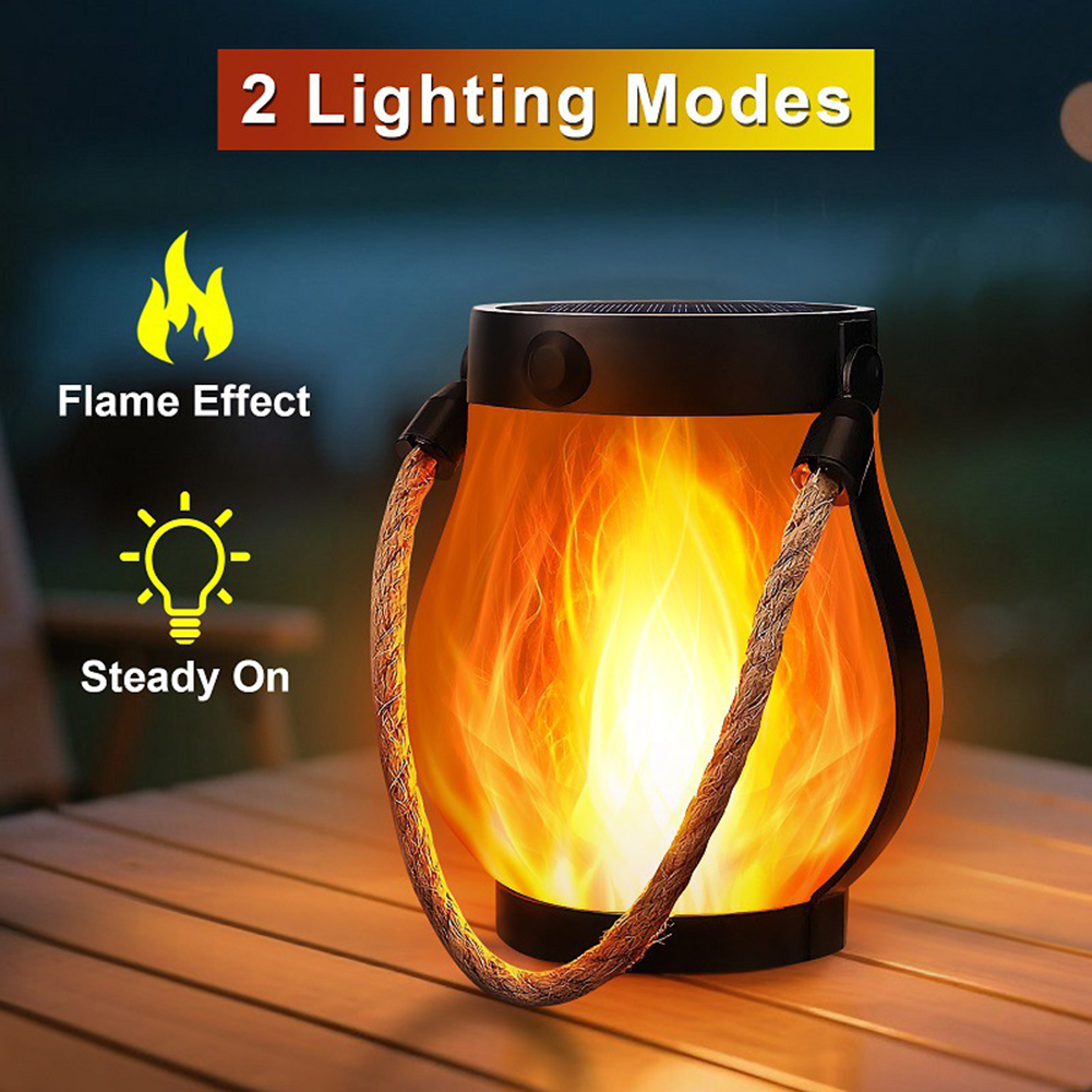 Camping Solar Lantern - USB Rechargeable Camping Light Solar Flame