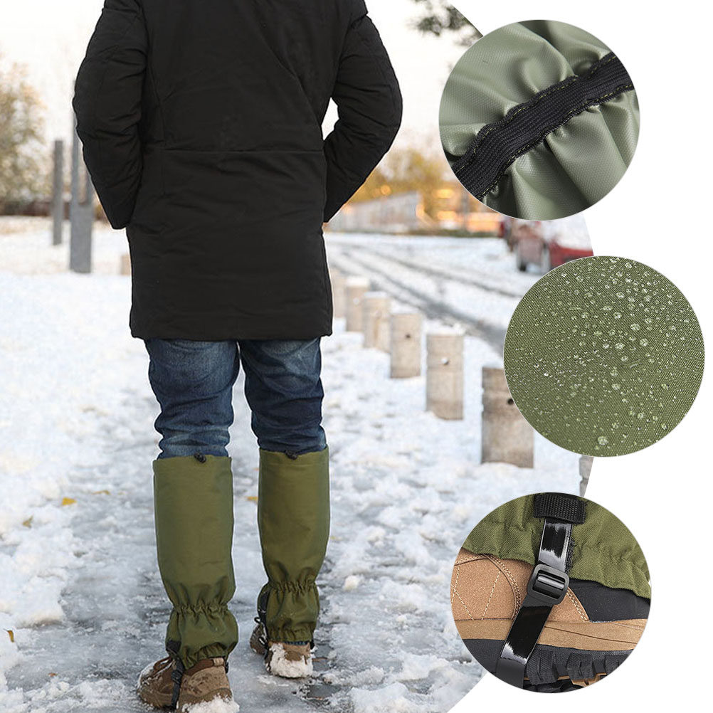 Outdoor Camping Activities - 1Pair Waterproof Snow Gaiters Anti-Tear Lightweight