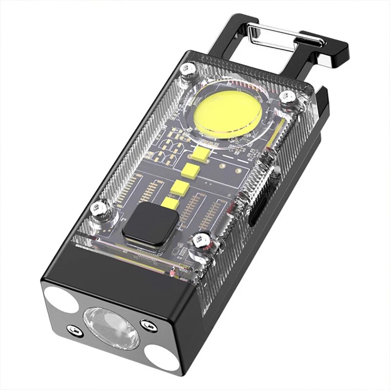 Camping Solar Lantern - Solar Mini LED Flashlight Keychain USB