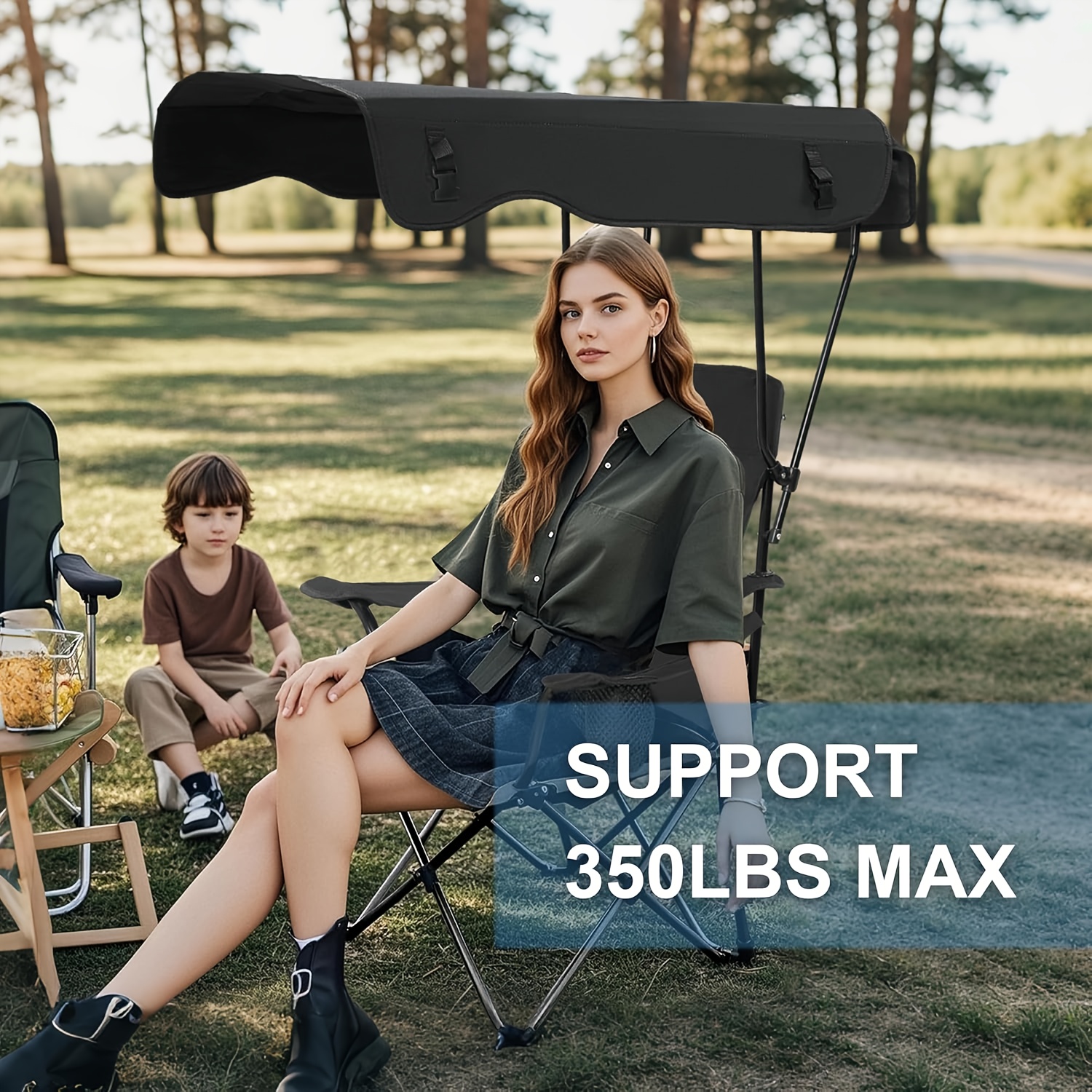 Camping Chairs, with Sunshade  - Outdoor Camping Activities 리뷰 및 가격