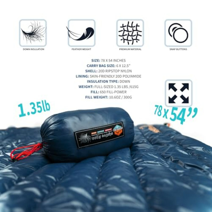 Ultralight Down Camping Blanke - Camping Hammock 리뷰 및 가격