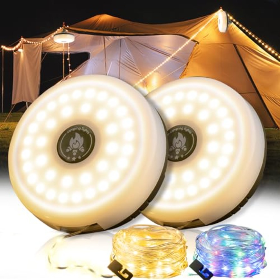 2-Pack Camping String Lights,  - Outdoor Camping Lights String 리뷰 및 가격