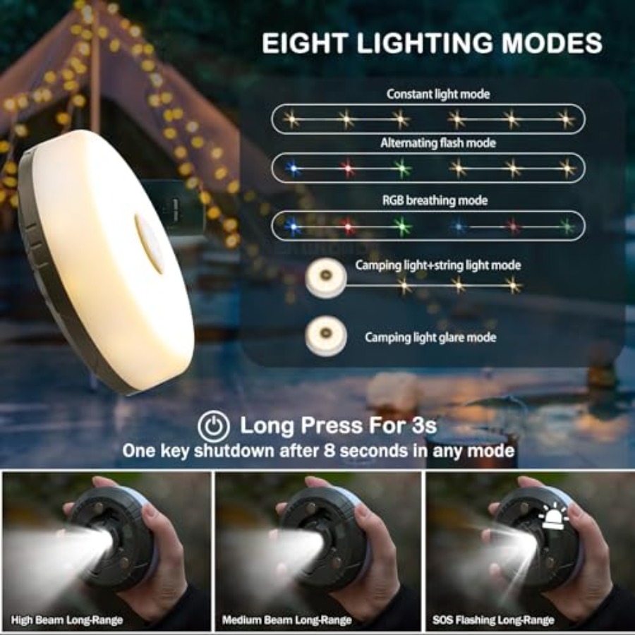 2-Pack Camping String Lights,  - Outdoor Camping Lights String 리뷰 및 가격