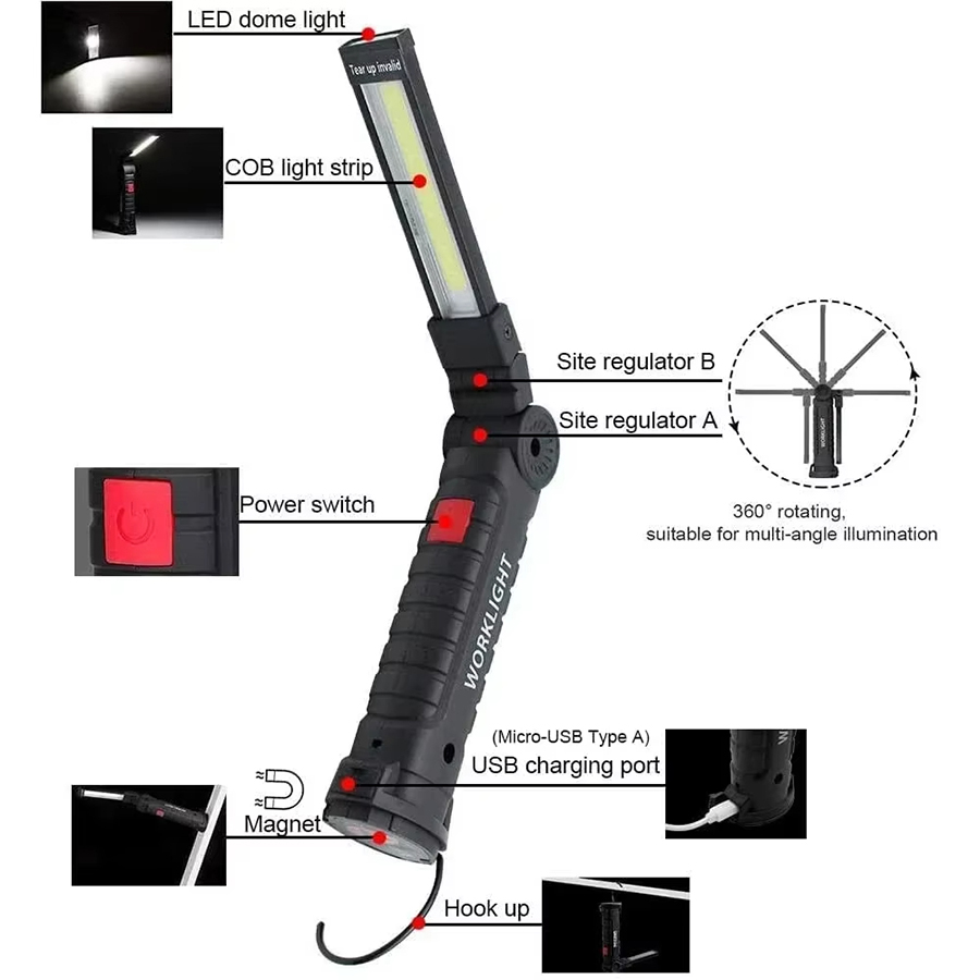 Portable LED Flashlight with M - Outdoor Camping Light Portable 리뷰 및 가격