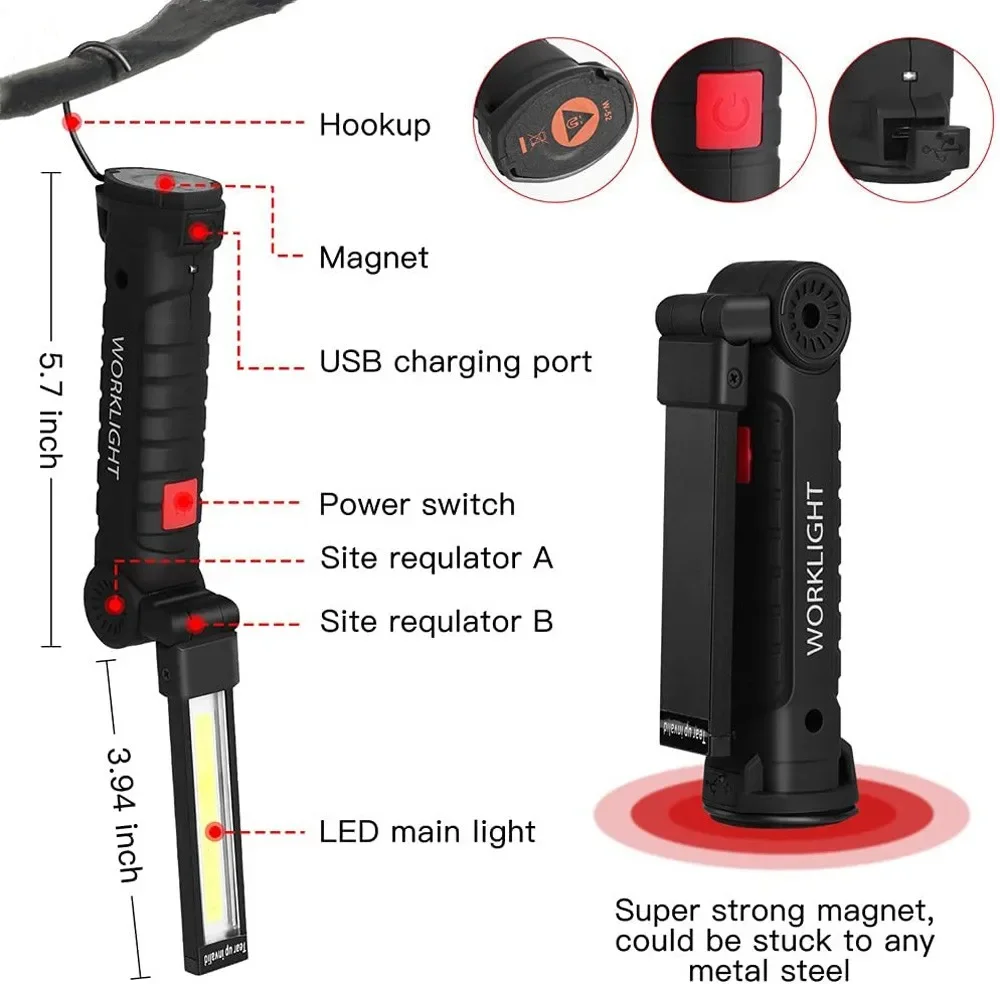 Portable COB LED Flashlight US - Outdoor Camping Light Portable 리뷰 및 가격