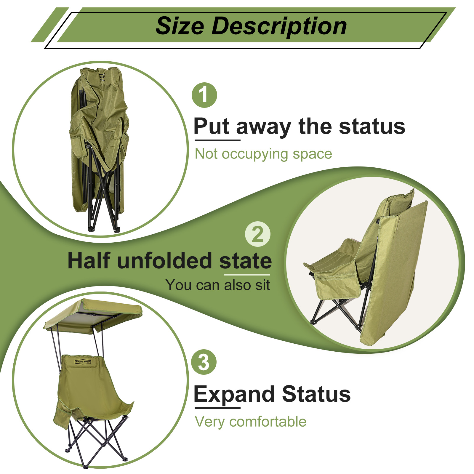 YOUNG WOOD Portable Camping Ch - Outdoor Camping Table And Chairs 리뷰 및 가격