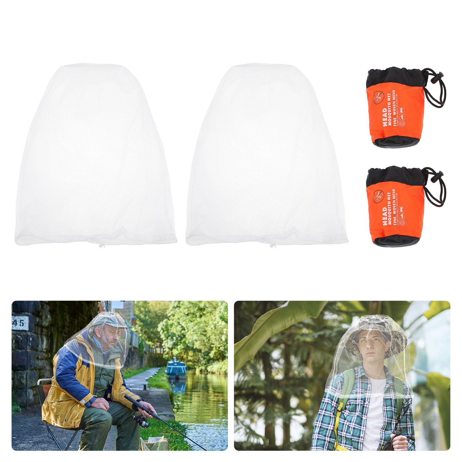 2Pcs Mosquito Mesh Head Nets O - Outdoor Camping Activities 리뷰 및 가격