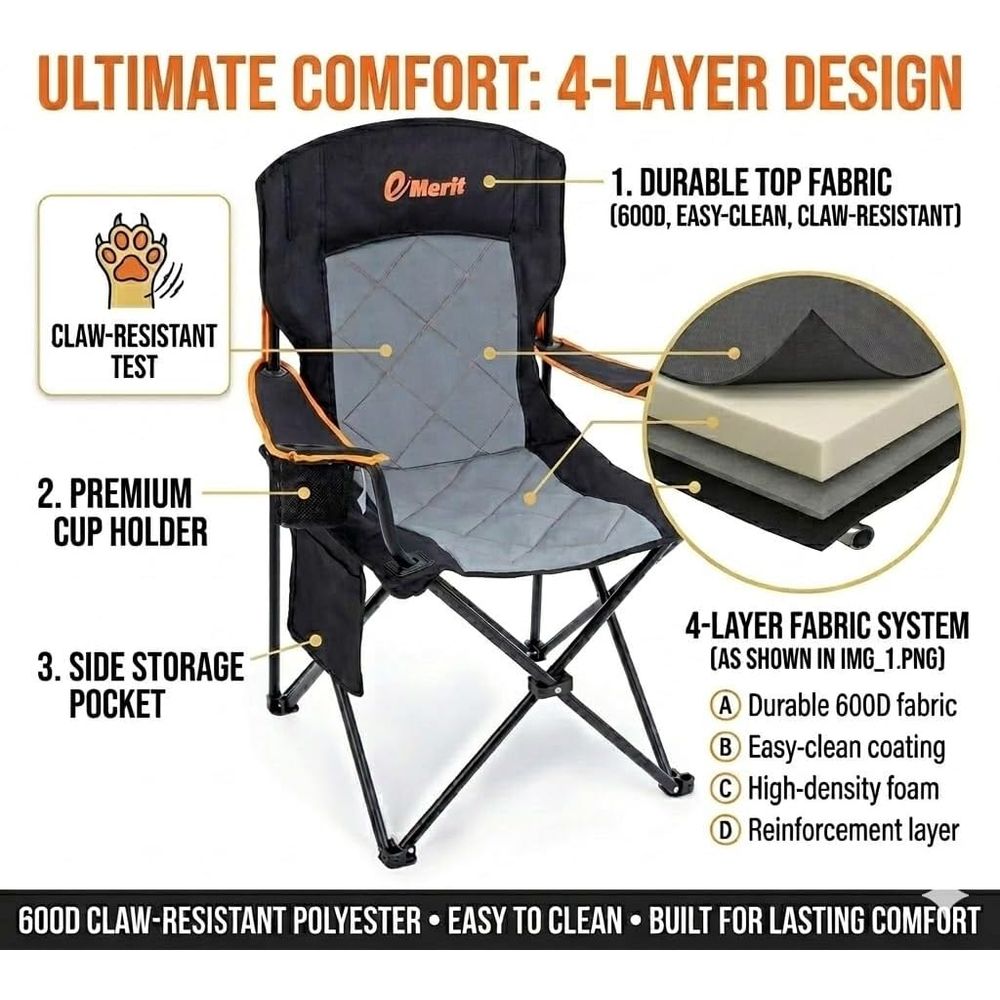 Oversized Padded Quad Camping  - Camping Quad 리뷰 및 가격