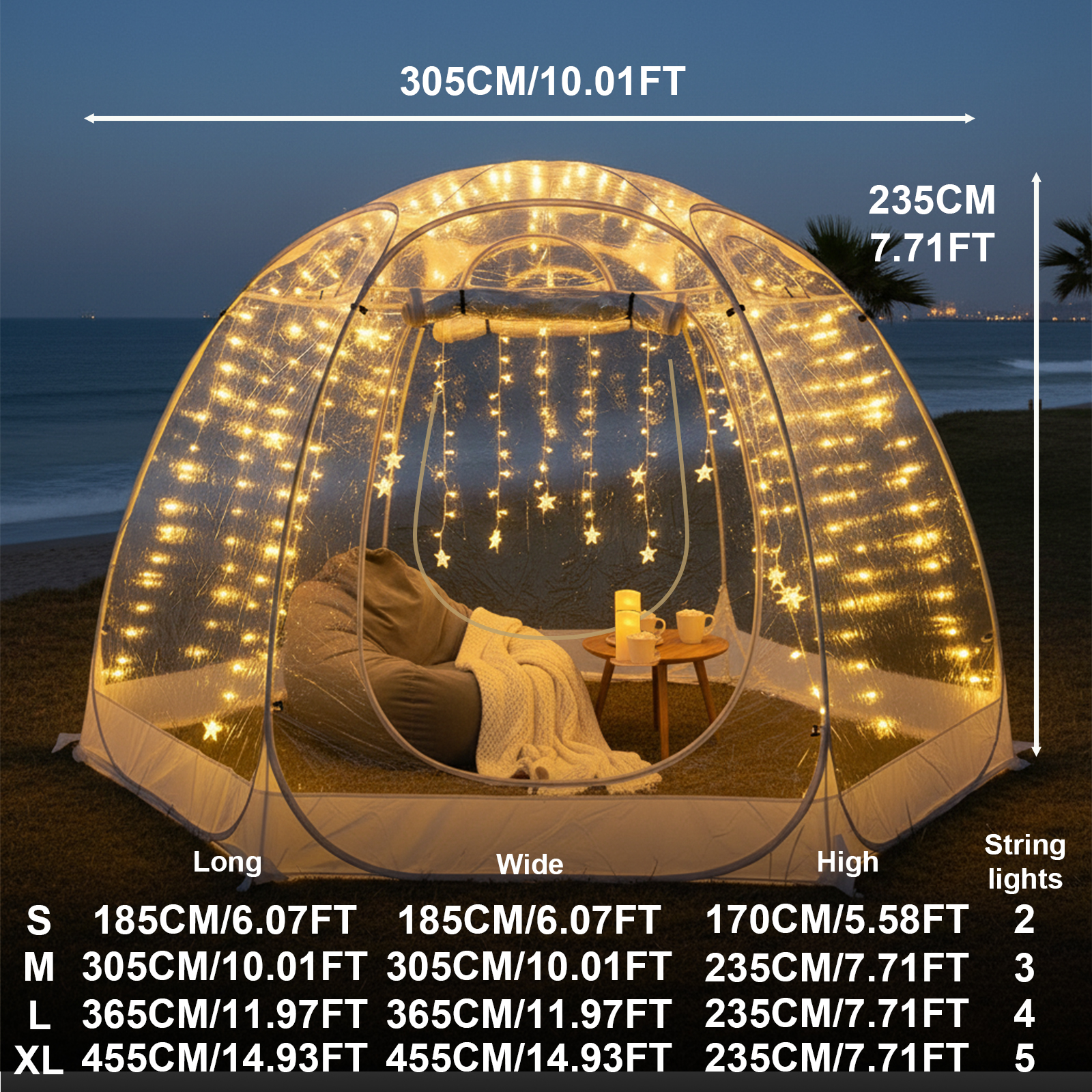 Quick-Set Bubble Tent Camping  - Outdoor Camping Lights String 리뷰 및 가격