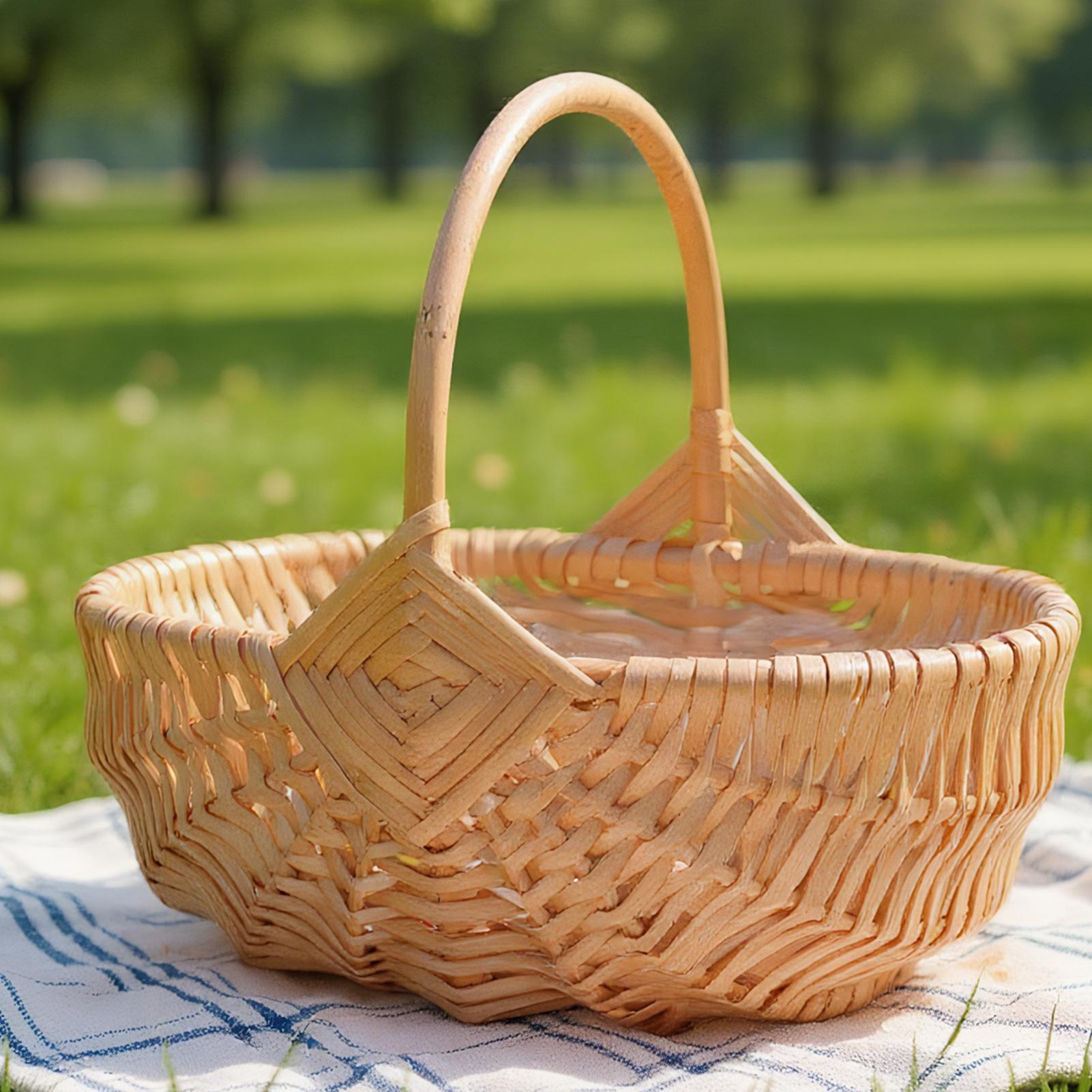 Woven Wicker Picnic Basket Wit - Outdoor Camping Activities 리뷰 및 가격