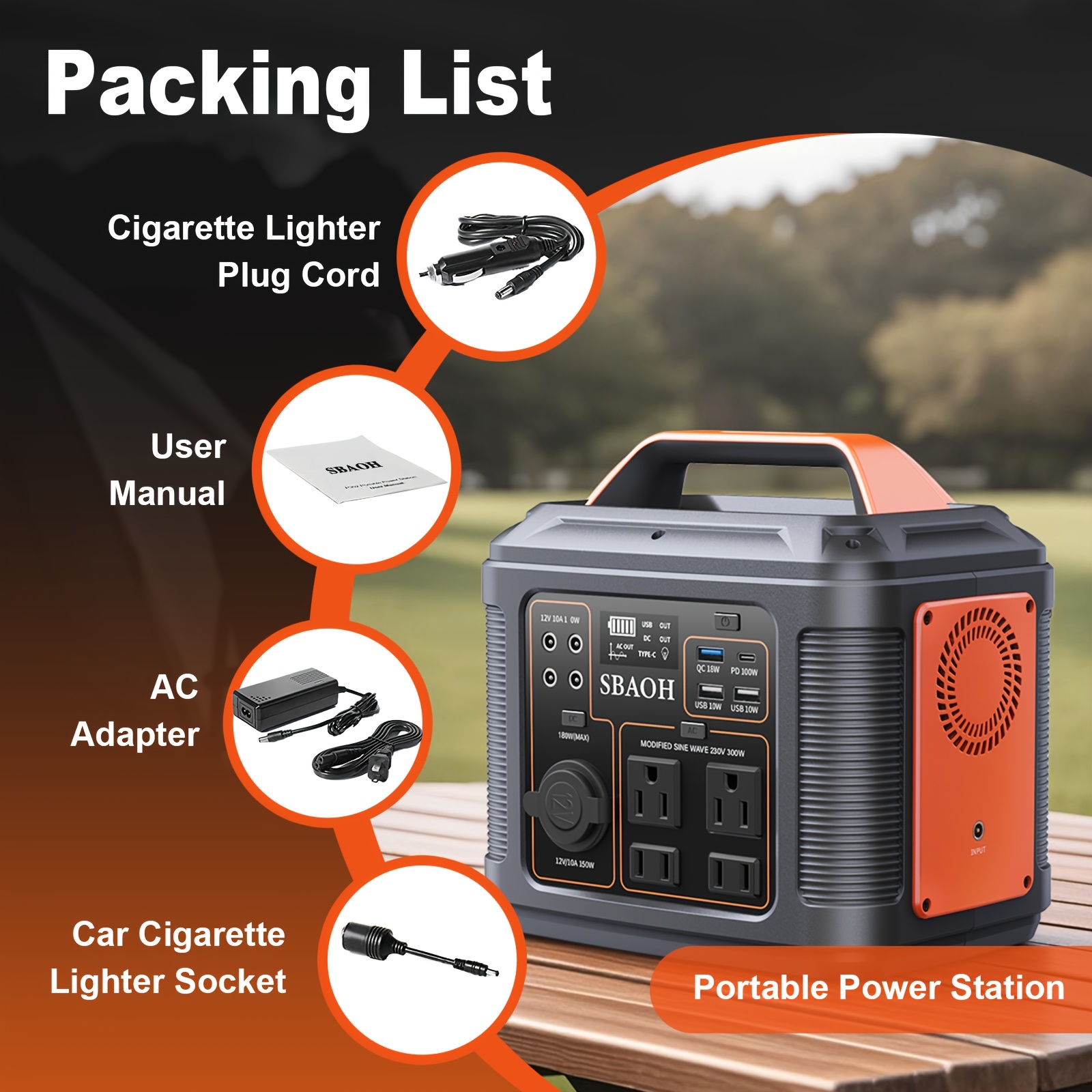 SBAOH Portable Power Station,  - Outdoor Camping Outlet 리뷰 및 가격