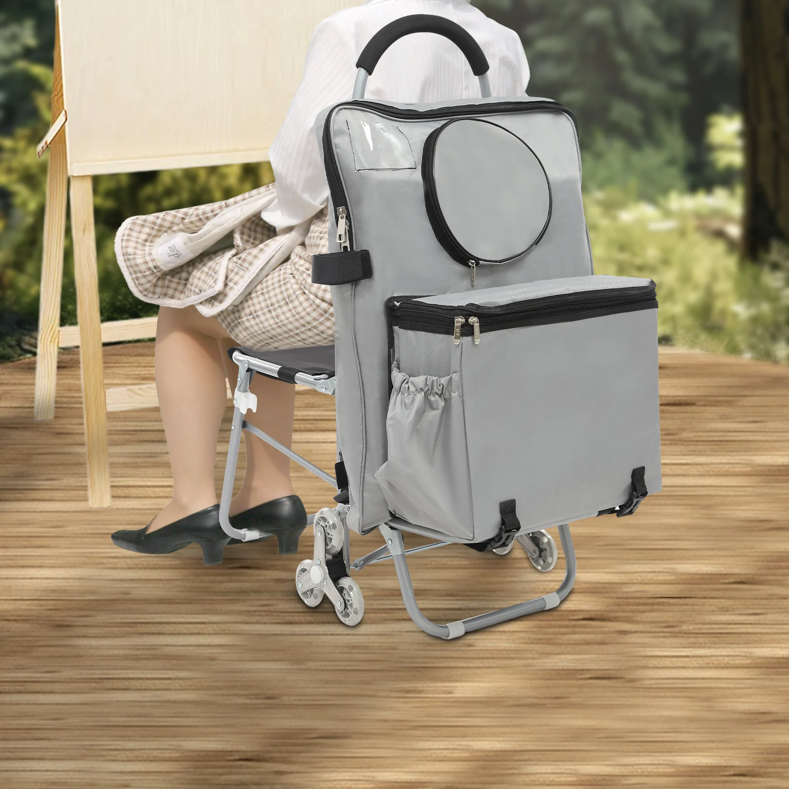 Silver 16.93*36.61inch Rolling - Folding Chair 리뷰 및 가격