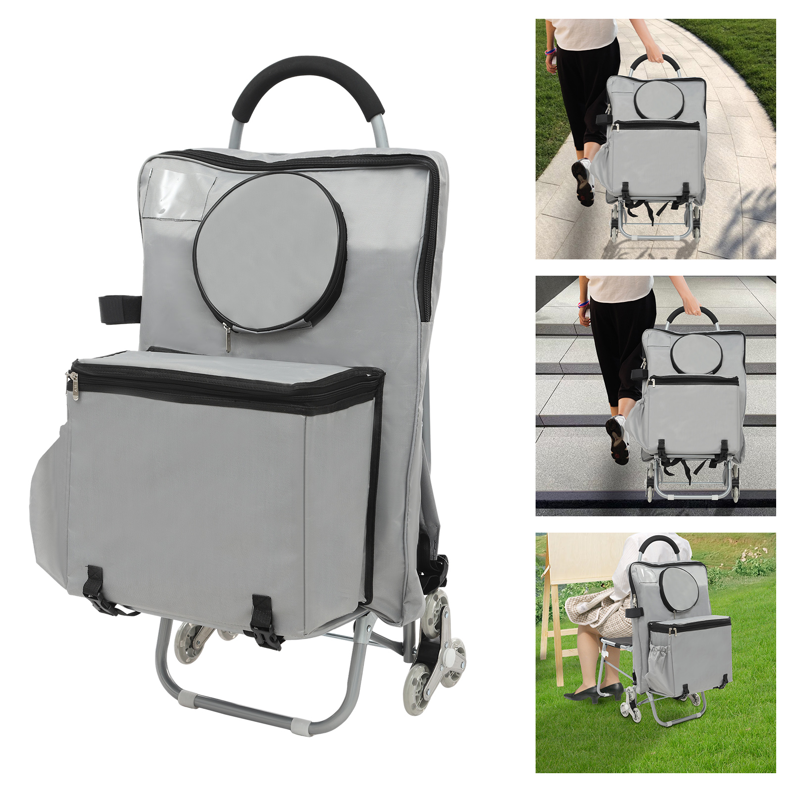 Silver 16.93*36.61inch Rolling - Folding Chair 리뷰 및 가격
