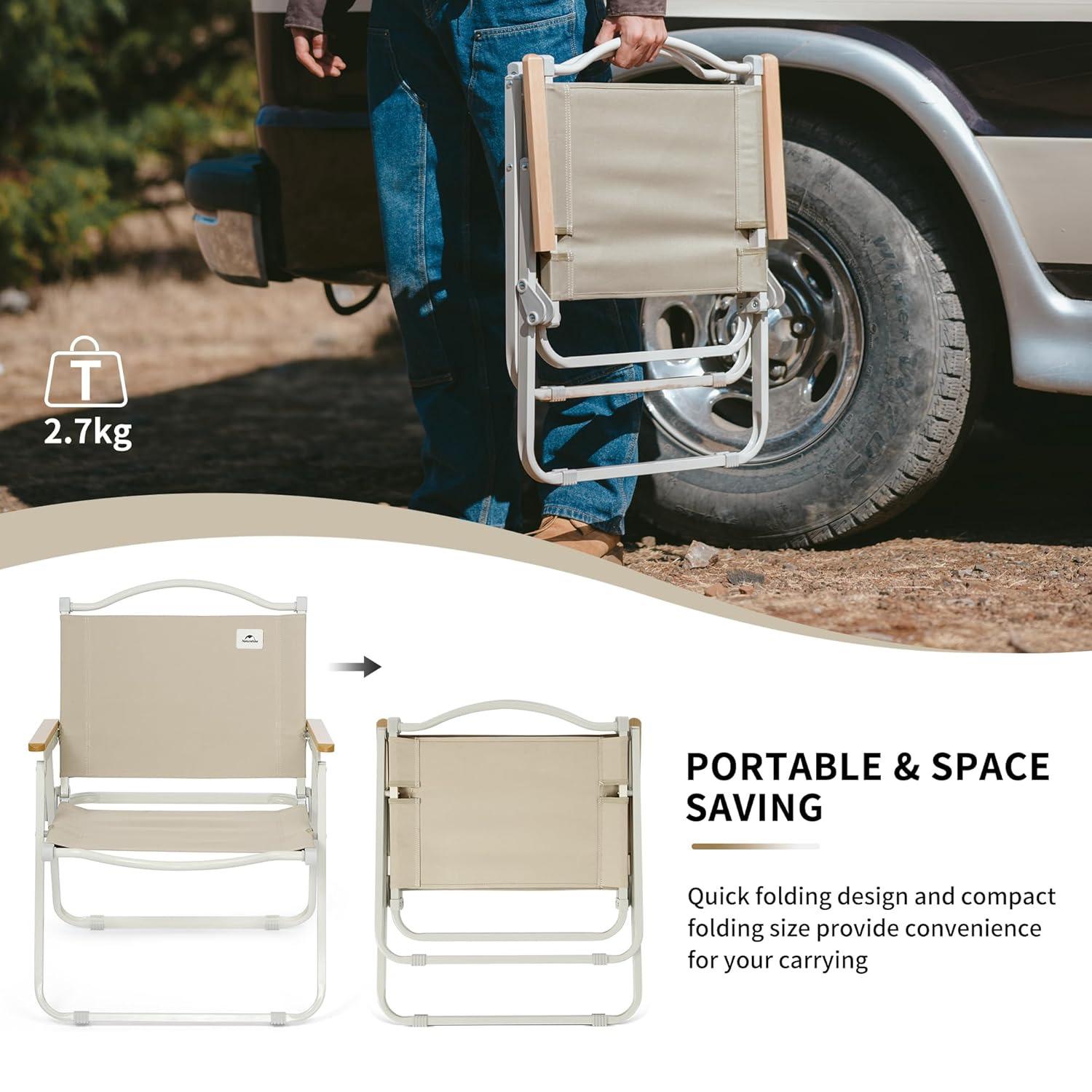 Naturehike Portable Camping Ch - Outdoor Camping Table And Chairs 리뷰 및 가격