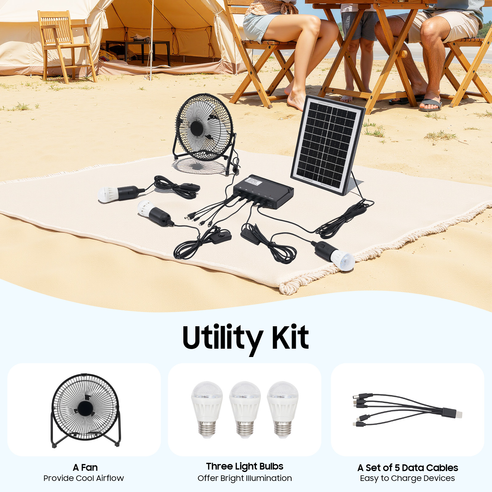 100-240V Solar Fan And Lamp Ki - Camping Solar Lantern 리뷰 및 가격