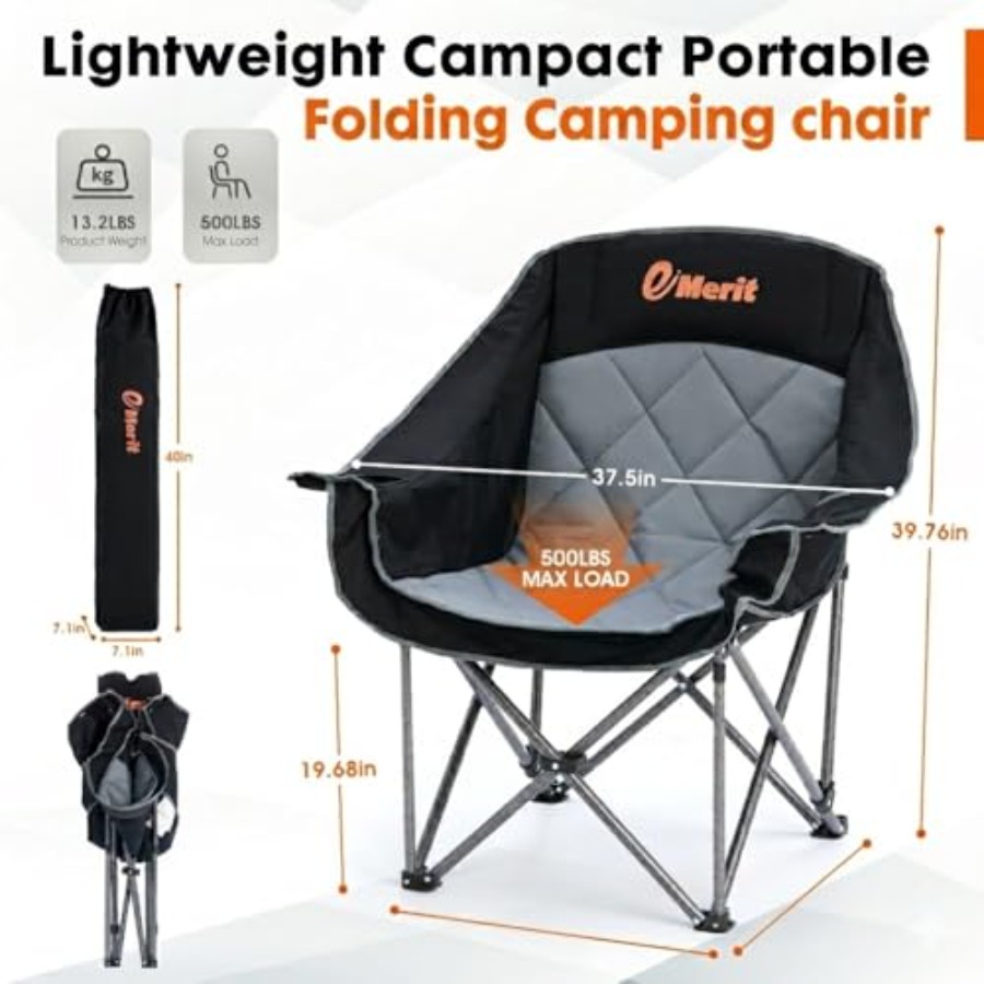Oversized Padded Camping Chair - Camping Quad 리뷰 및 가격