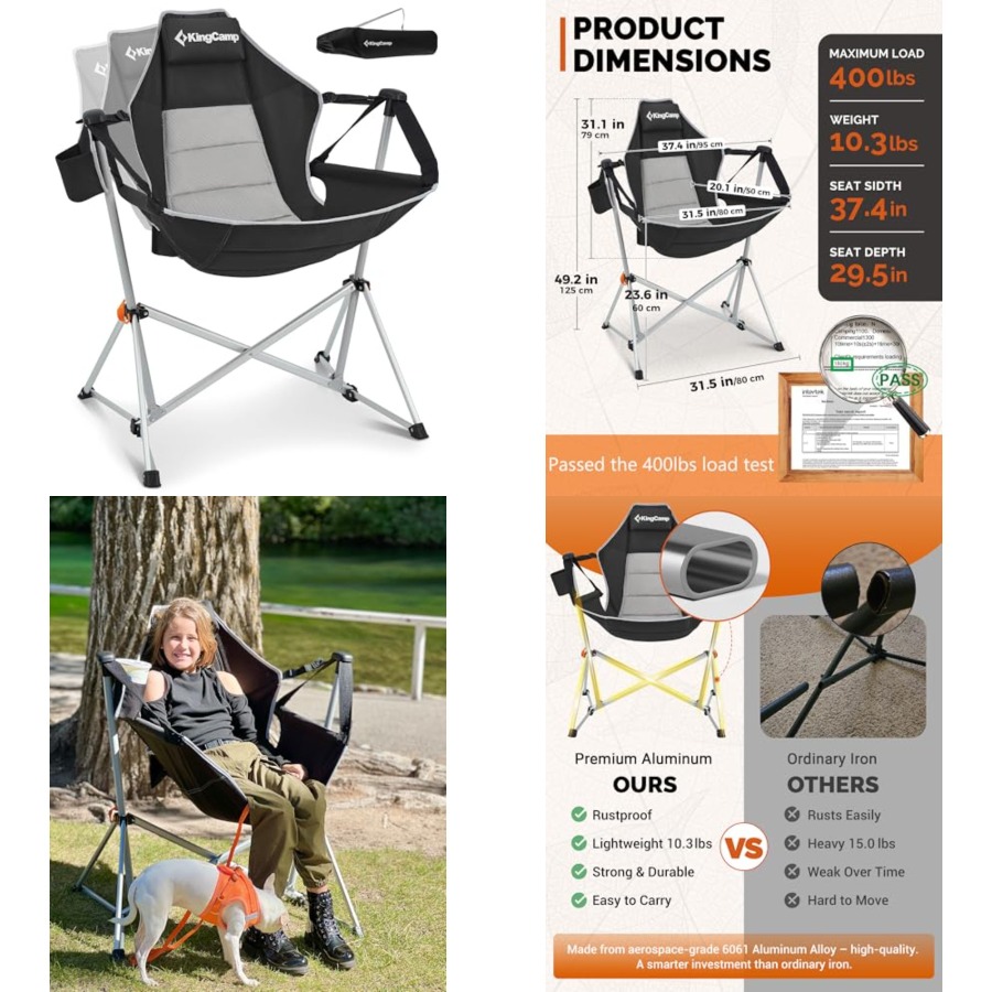 Hammock Camping Chair, Swingin - Camping Hammock 리뷰 및 가격