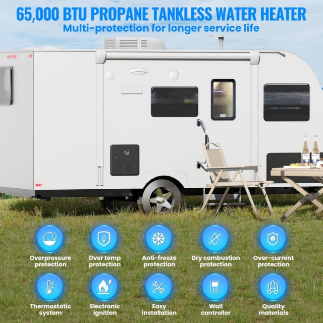 Portable 12V Gas Water Heater  - Outdoor Camping Showers 리뷰 및 가격