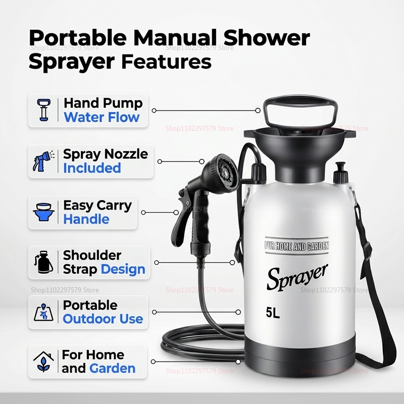 Portable Camping Shower 5L Man - Outdoor Camping Showers 리뷰 및 가격