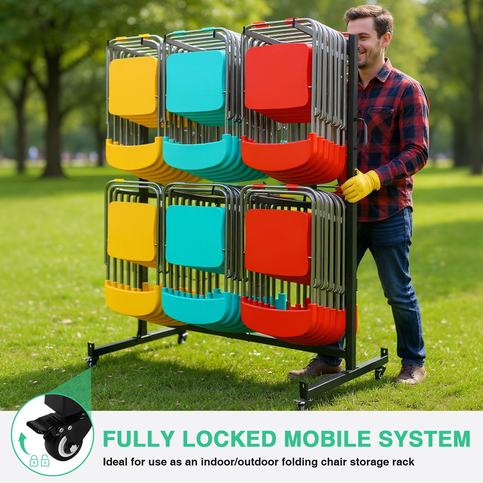 Folding Chair Rack & Cart with - Folding Chair 리뷰 및 가격