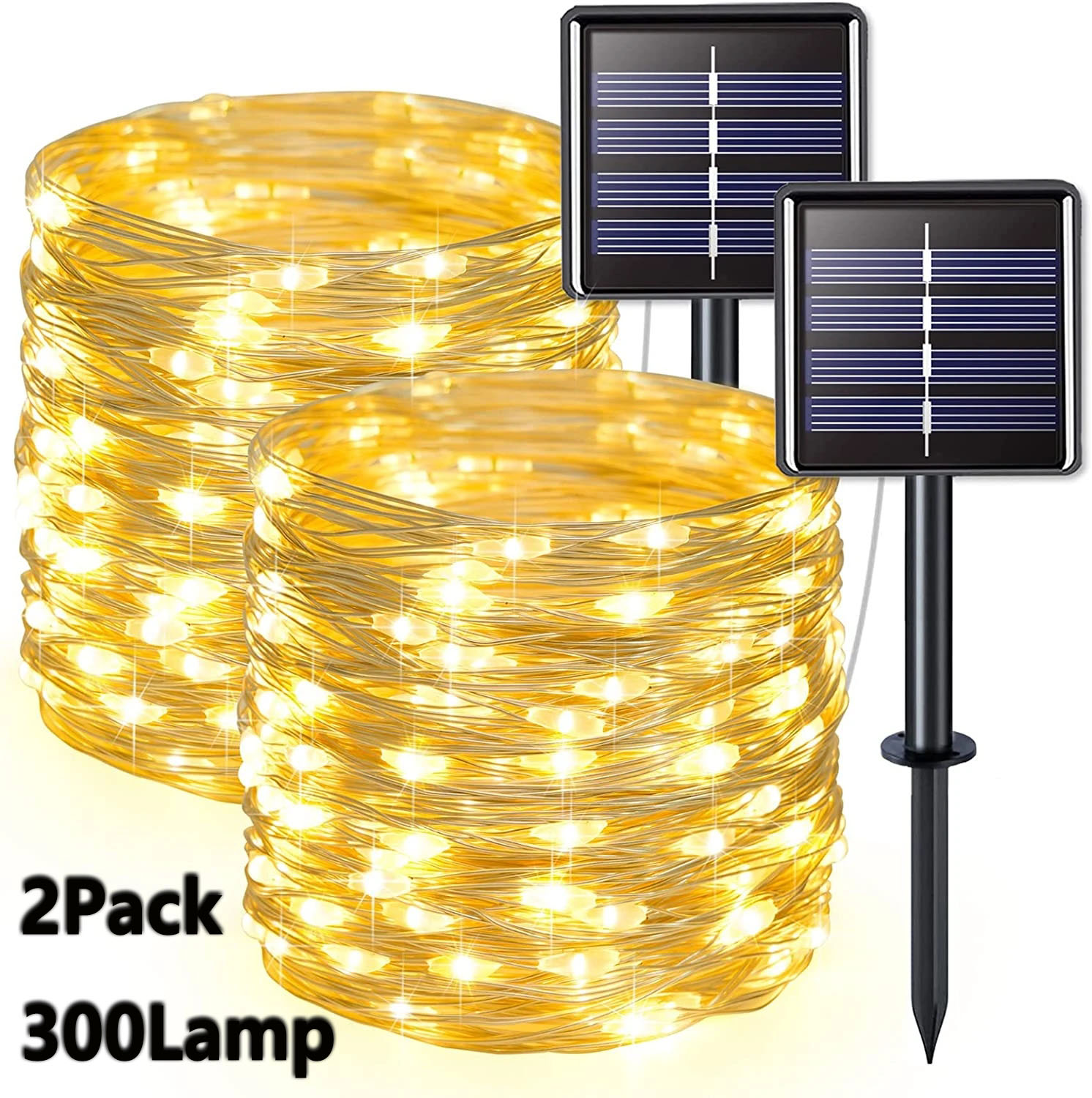 2 Pack Solar Fairy Lights 300L - Outdoor Camping Lights String 리뷰 및 가격