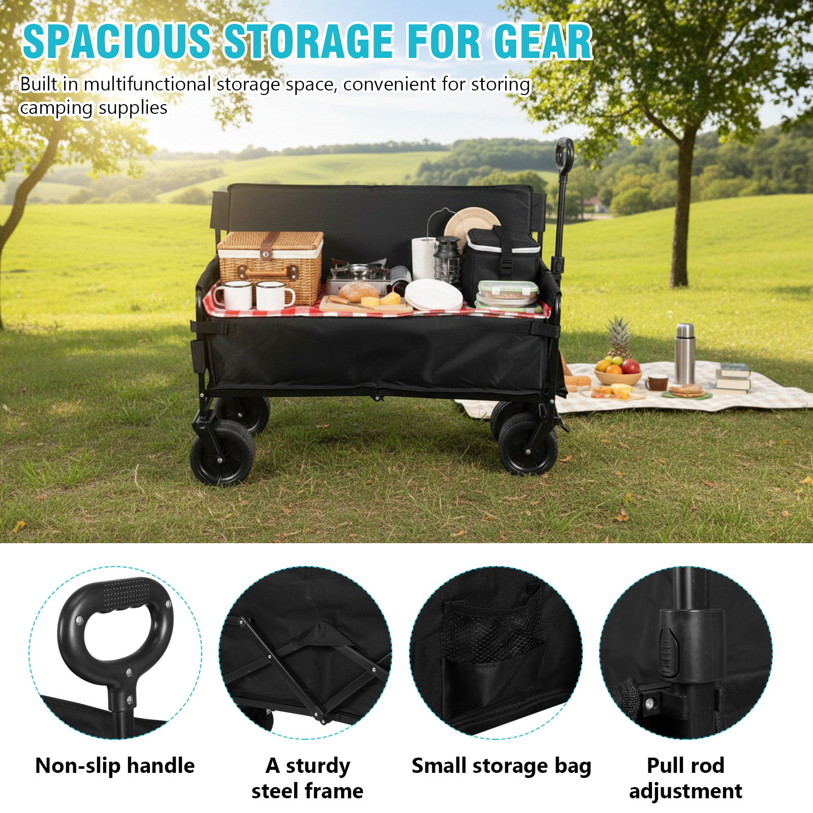Large Capacity Collapsible Wag - Outdoor Camping Store 리뷰 및 가격