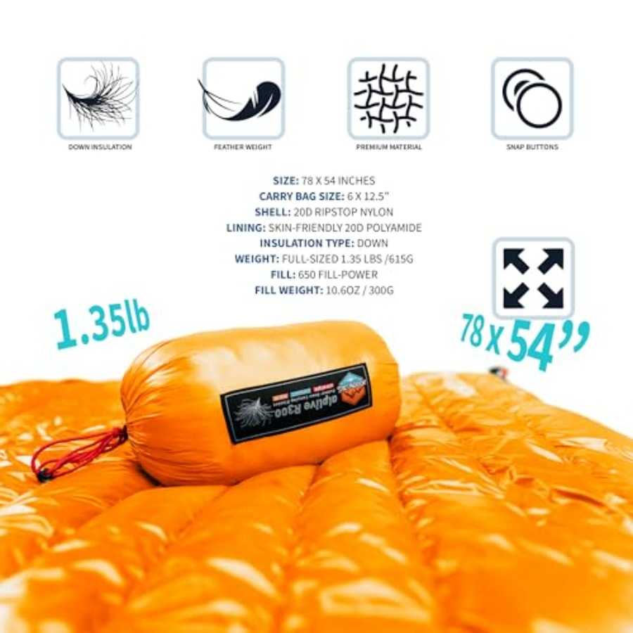 Ultralight Down Camping Blanke - Camping Hammock 리뷰 및 가격
