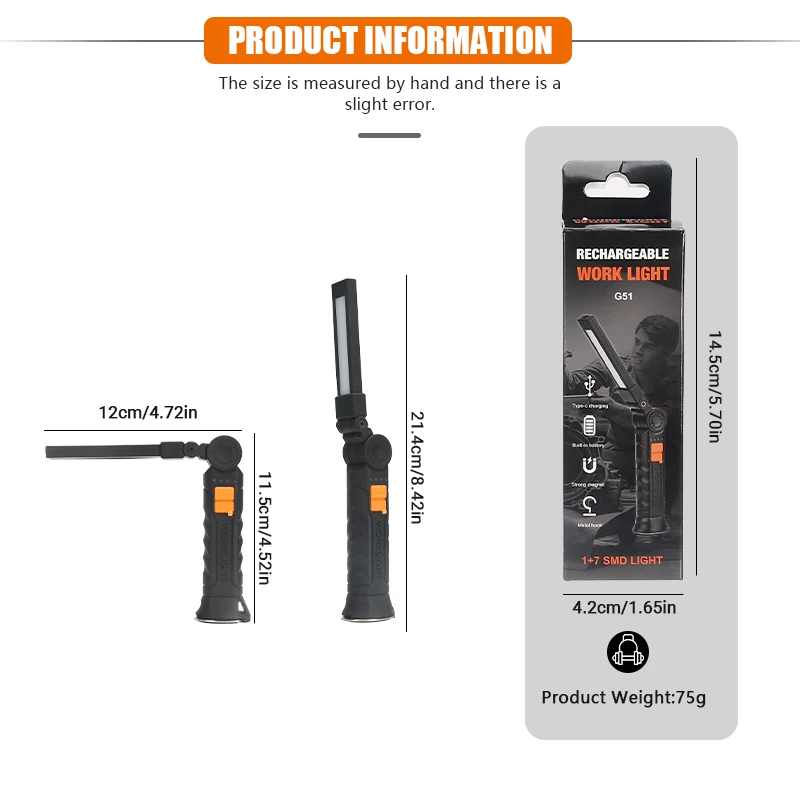 Portable COB LED Flashlight Re - Outdoor Camping Light Portable 리뷰 및 가격