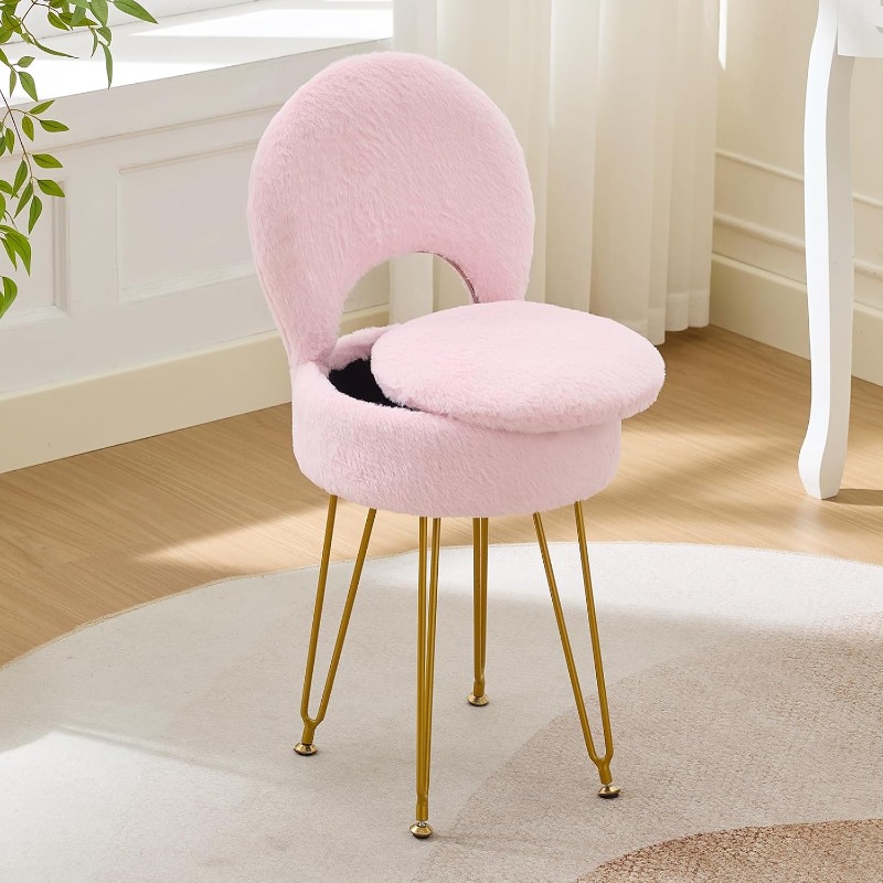 Faux Fur White Small Vanity Ch - Folding Chair 리뷰 및 가격
